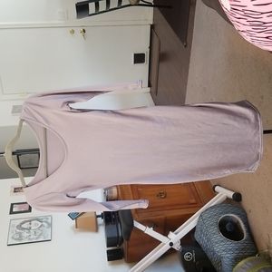 Gray dress. S. Scoop neck, 3/4 sleeves.